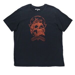Harley Davidson Skull Space Graphic T-Shirt Black XL Men's Motorcycle Tee